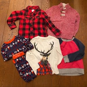 Boys Christmas Lot Size 4-5 Gap, Cat & Jack